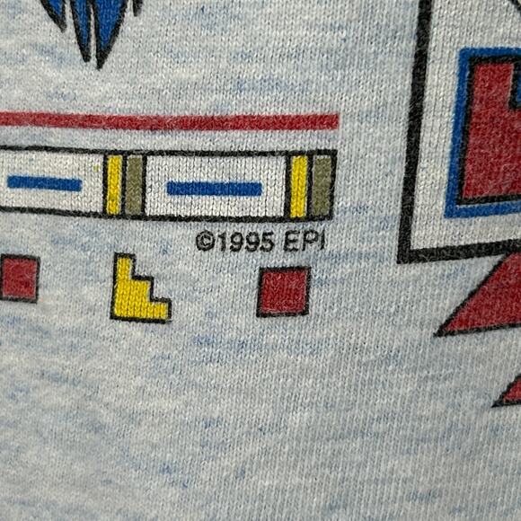 Vintage Wisconsin Dells Wolf T Shirt Mens L Large Blue Native American Indian - Picture 6 of 8